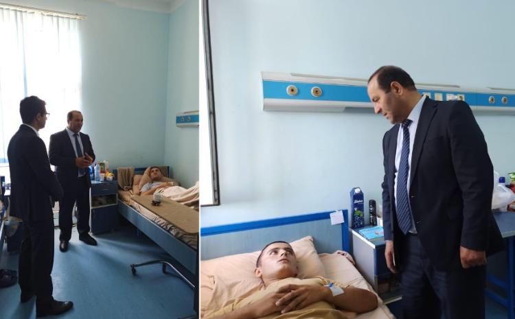 Ombudsmanın nümayəndələri Müdafiə Nazirliyinin Baş Klinik Hospitalında müalicə alan hərbi qulluqçulara baş çəkiblər 