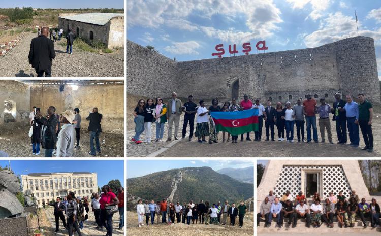 Afrika ölkələrinin UNESCO üzrə Milli Komissiyaların Baş katibləri Füzuliyə və Şuşaya səfər ediblər 
