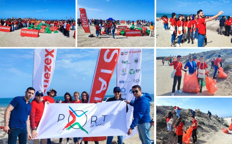 The staff of the Port of Baku teamed up to participate in the annual International Coastal Cleanup campaign "Xəzəri qoruyaq" 