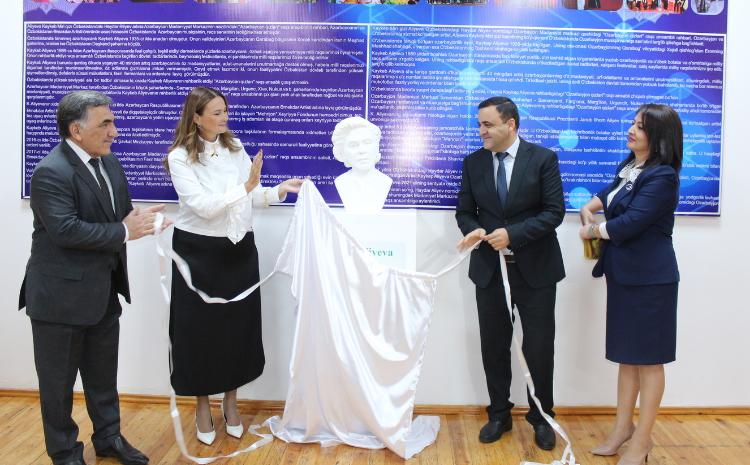 Özbəkistanda Azərbaycanın Əməkdar artisti Kaykeb Aliyevanın büstünün açılışı edilib 