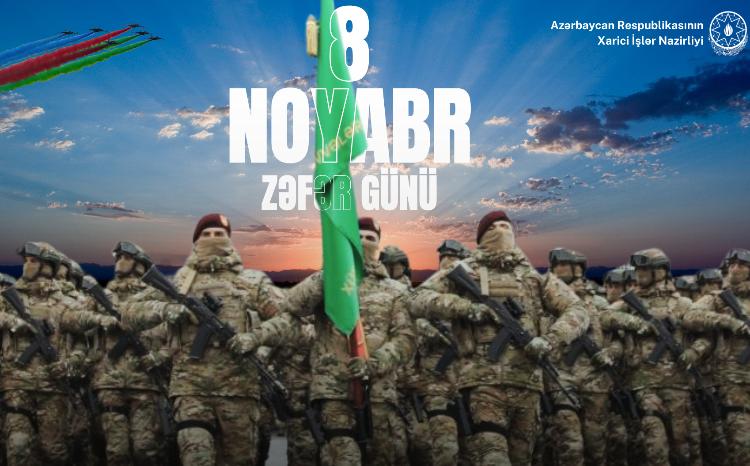 Azərbaycan XİN 8 Noyabr - Zəfər Günü münasibətilə bəyanat yayıb 