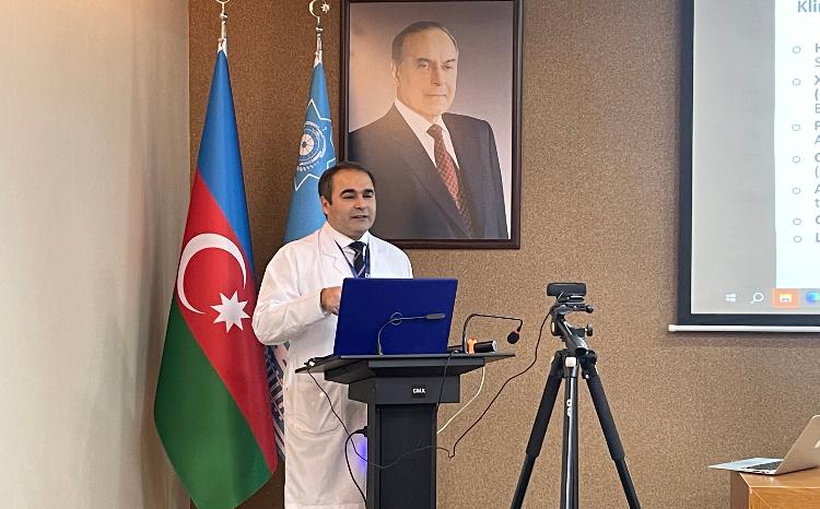 Dr.Nabil Seyidov "2023-cü ildə LİPİD pozuntularının müalicəsi" mövzusunda təqdimatla çıxış edib 