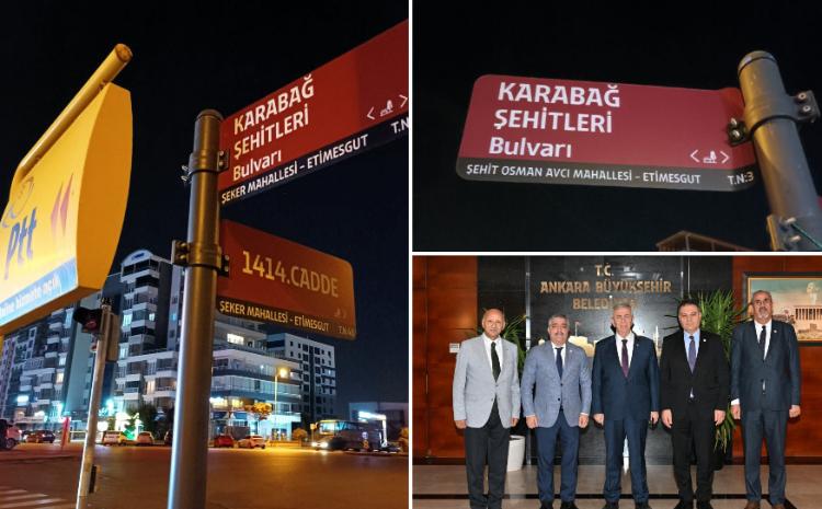 Ankara küçələrindən biri "Qarabağ Şəhidləri Bulvarı" adlandırılıb 