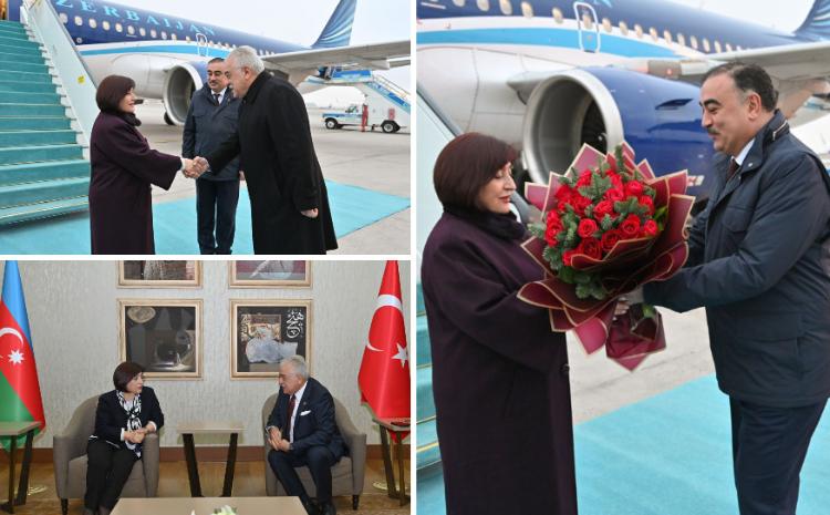 Milli Məclisin sədri Sahibə Qafarova Türkiyəyə rəsmi səfərə gəlib 