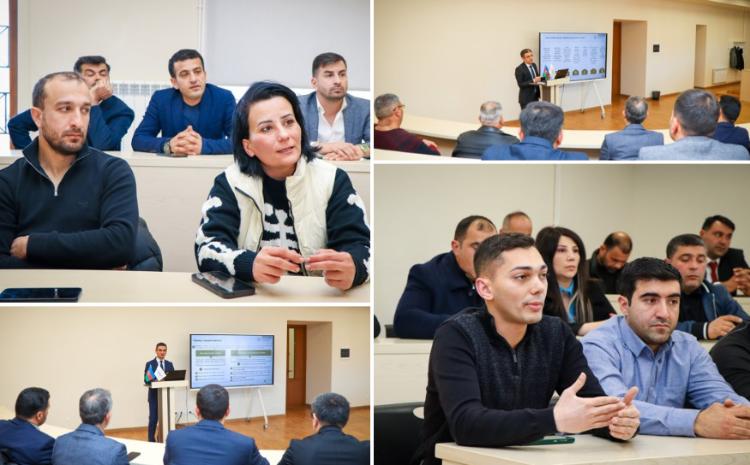 İstehlak bazarında fəaliyyət göstərən sahibkarlarla növbəti maarifləndirici görüş Xankəndi şəhərində keçirilib 