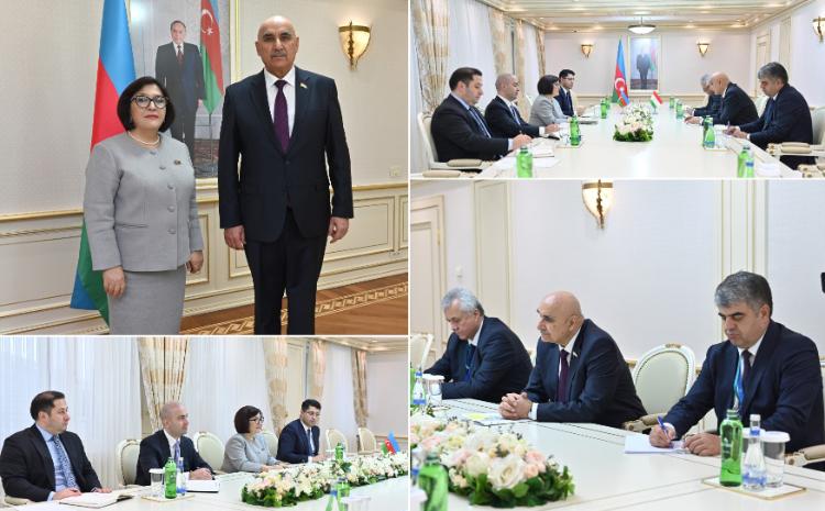 Sahibə Qafarova Tacikistan Ali Məclisinin Nümayəndələr Palatasının sədri ilə görüşüb 