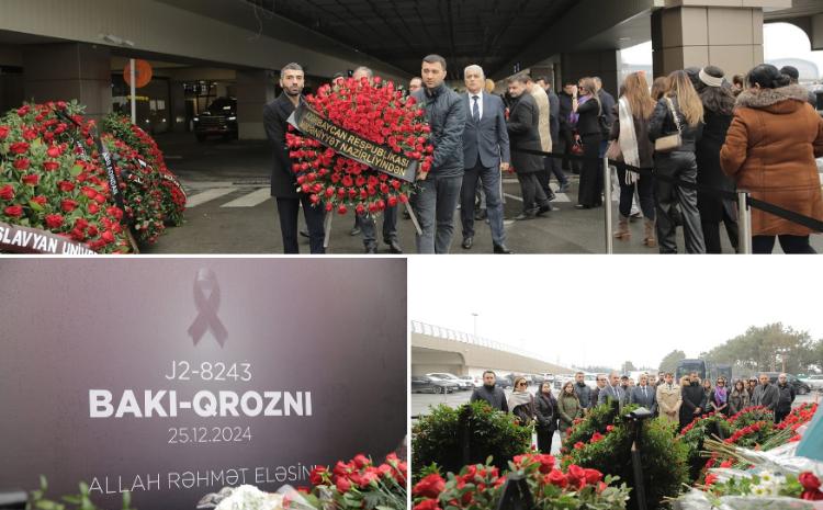 Mədəniyyət Nazirliyinin kollektivi təyyarə qəzasında həlak olanların xatirəsini yad edib 