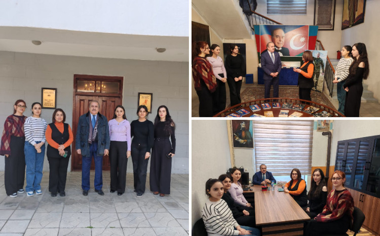 Akademik Rafael Hüseynov Milli Azərbaycan Ədəbiyyatı Muzeyinin Aran regional şöbəsinin əməkdaşları ilə görüşüb 