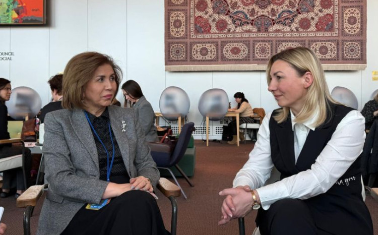 Bahar Muradova və Tatyana Makura qadınlara qarşı zorakılığın qarşısının alınmasını müzakirə ediblər 