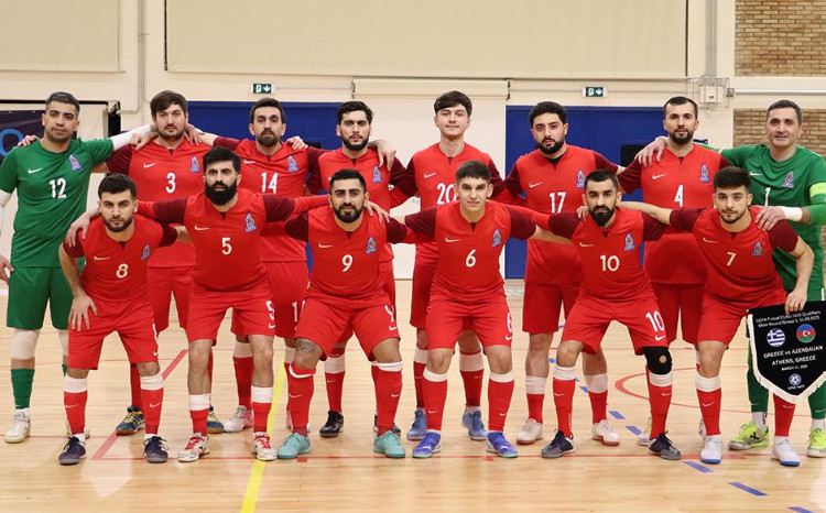 Azərbaycan futzal millisi "Avro-2026"nın əsas mərhələsində Yunanıstana məğlub oldu 