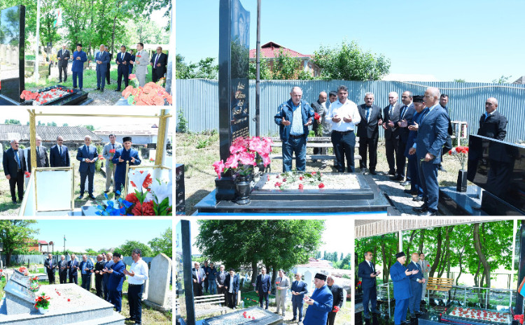 Masallının Banbaşı ərazisində şəhid məzarları rayon rəhbəri tərəfindən ziyarət olundu 
