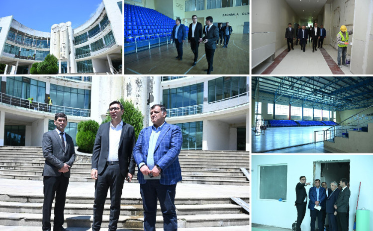 Fərid Qayıbov Zaqatala Olimpiya İdman Kompleksinə baxış keçirib 