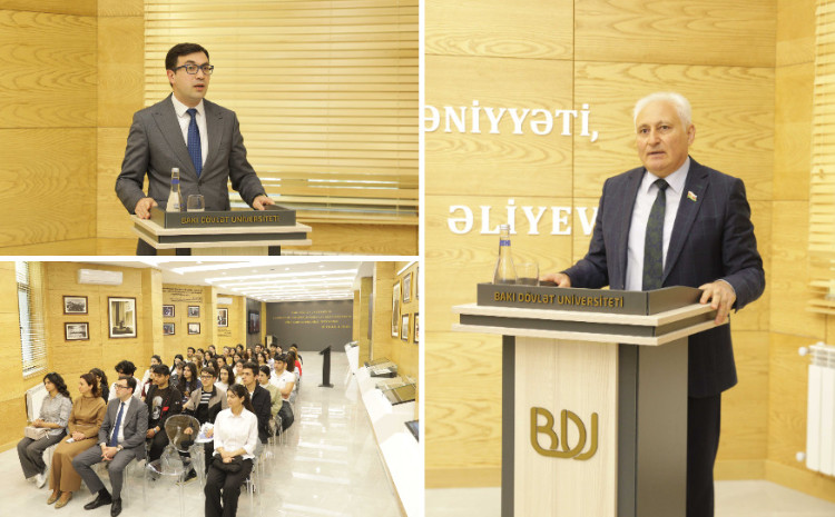 Milli Majlis Deputy Delivers Lecture at BSU on the Legacy of National Leader Heydar Aliyev 