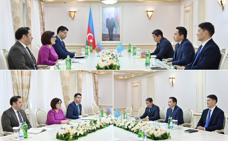 Speaker of Milli Majlis Sahiba Gafarova Meets with Ambassador of Kazakhstan to Azerbaijan 