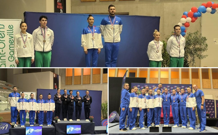 Gimnastlarımız Fransadan medallarla qayıtdılar 