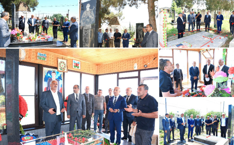 Masallı RİH başçısı Araz Əhmədov Xırmandalıda şəhid məzarlarını ziyarət etdi 