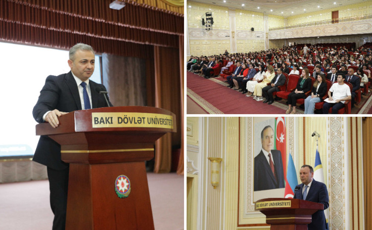 Chairman of Azerbaijan Television and Radio Broadcasting CJSC Meets with BSU Students 