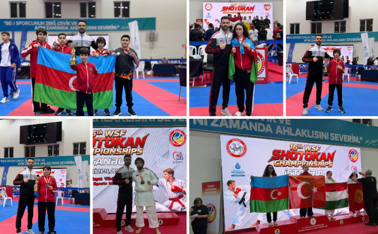 İstanbulda (WSF) Şotokan karate üzrə dünya çempionatında Azərbaycan idmançıları uğurla çıxış ediblər 