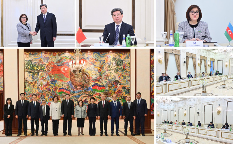 Speaker of Milli Majlis Sahiba Gafarova Meets with Minister of State Internet-Information Office of People’s Republic of China 