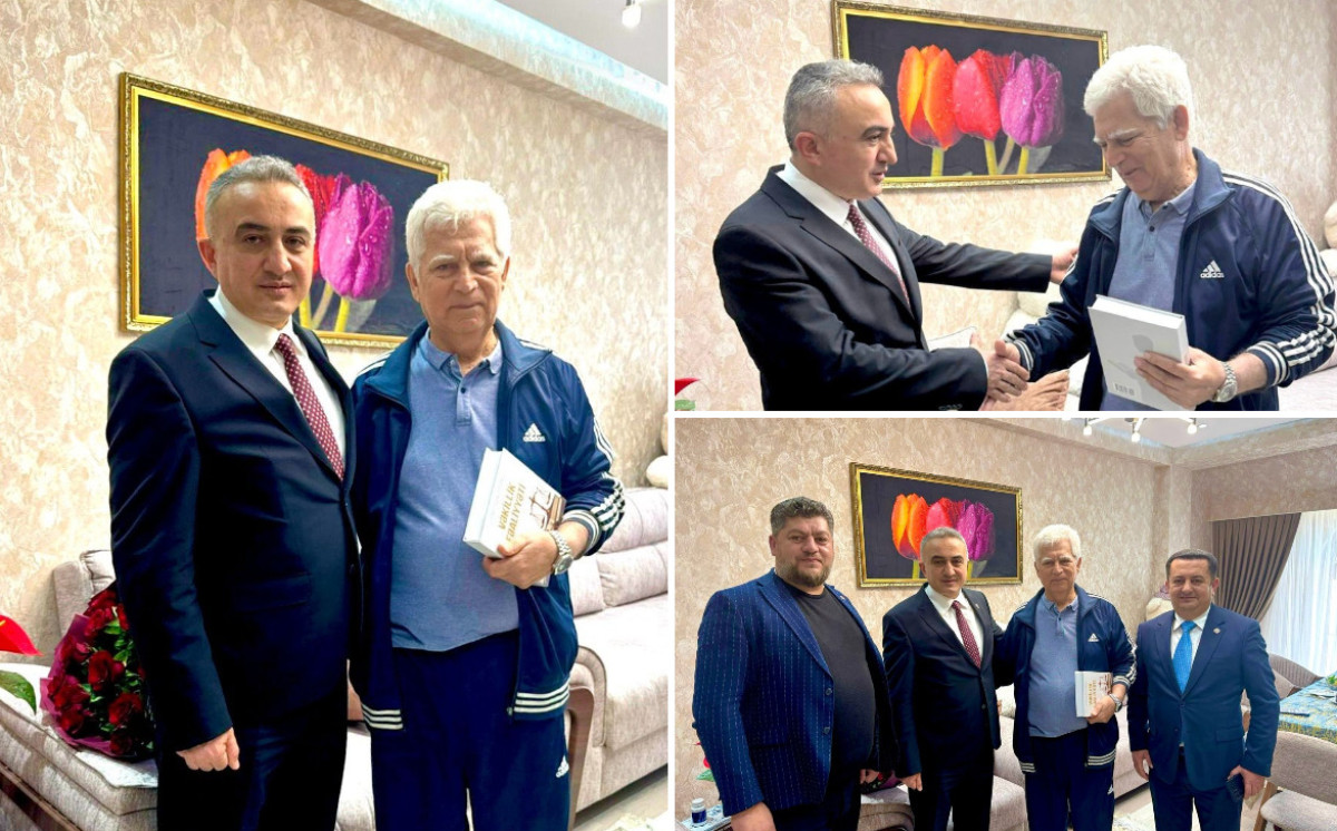 Vəkillər Kollegiyasının sədri veteran vəkili yubileyi münasibətilə evində ziyarət edib 