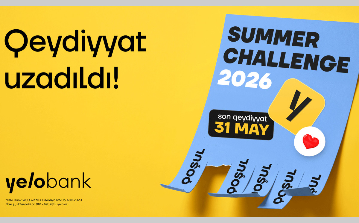 Yelo Bank продлевает регистрацию на программу стажировки «Summer Challenge 2026»! 