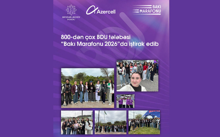800-dən çox BDU tələbəsi “Bakı Marafonu 2026”da iştirak edib 