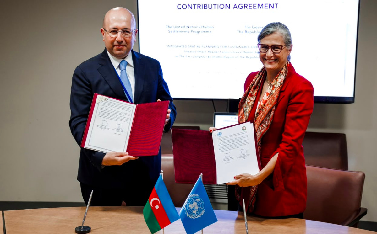 Azerbaijan and UN-Habitat sign agreement on the joint planning of settlements in East Zangazur 