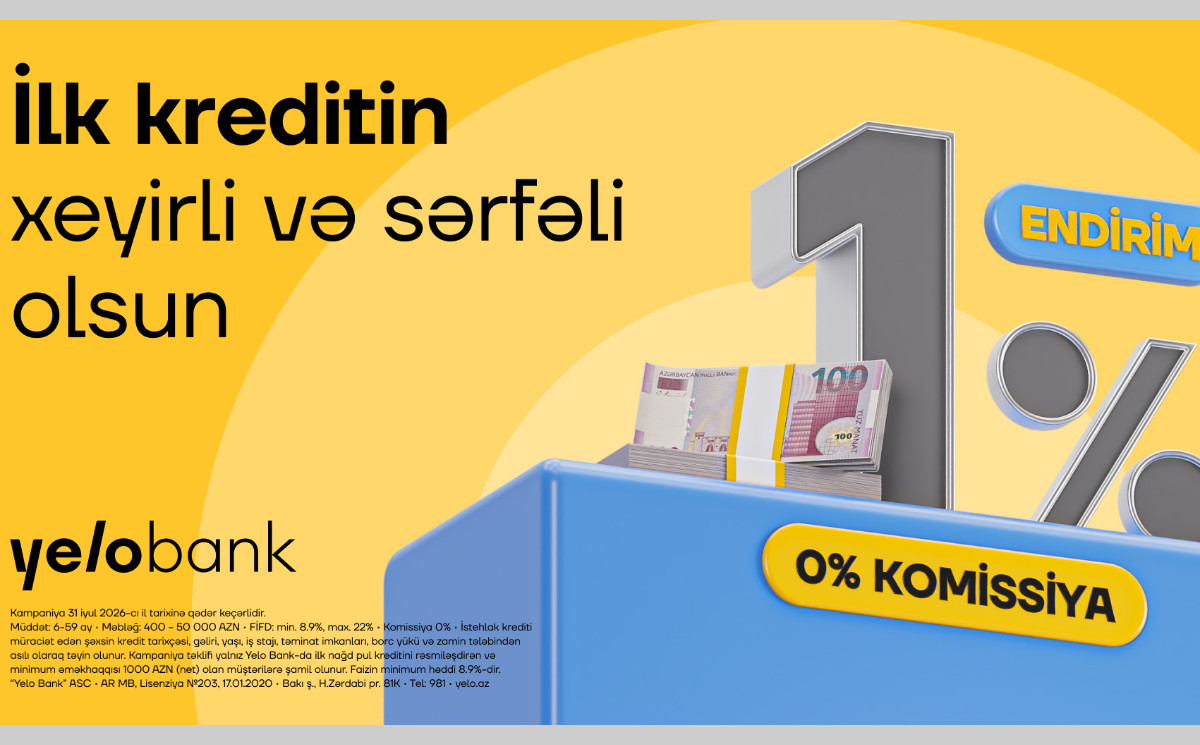 Aкция на первый кредит в Yelo Bank продлена! 