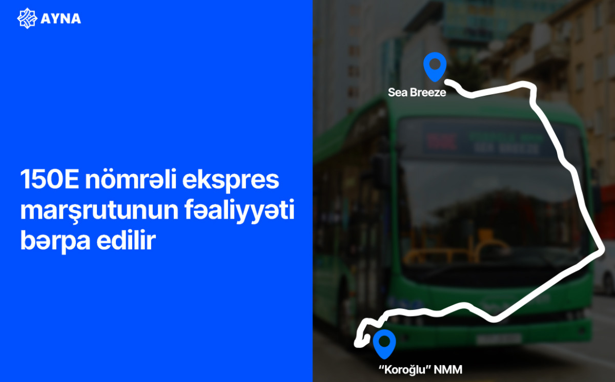 “Koroğlu” NMM-i Sea Breeze ilə əlaqələndirən ekspres marşrutu fəaliyyətə başlayır 