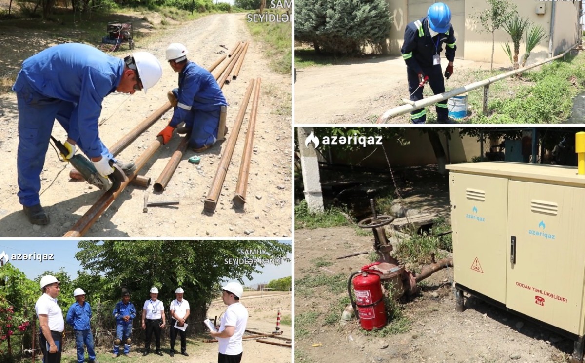 “Azəriqaz” Samux rayonunun kəndlərində payız-qış mövsümünə hazırlıq işlərini davam etdirir 