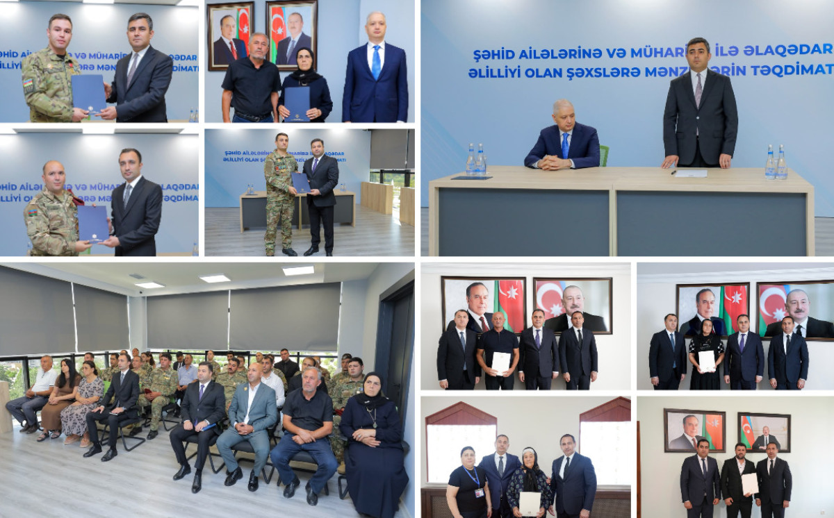 Naxçıvanda şəhid ailələri və müharibə ilə əlaqədar əlilliyi olan şəxslərə 68 mənzil təqdim edilib 