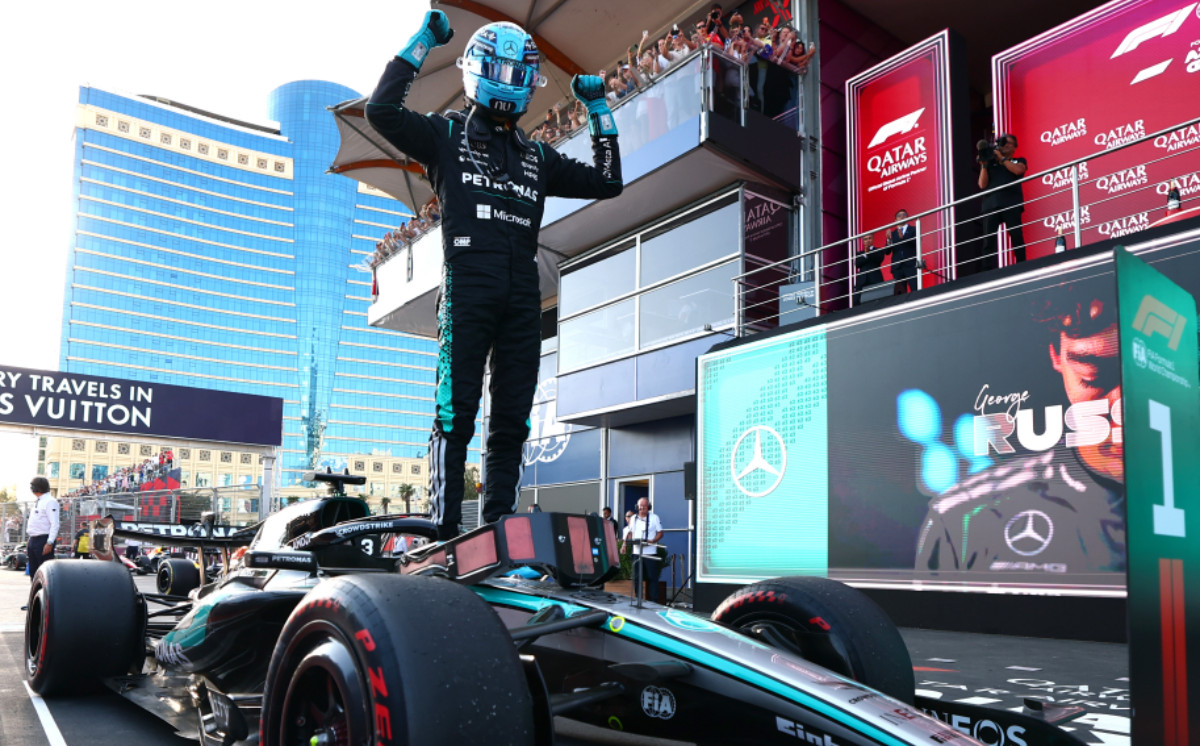 George Russell wins 10th Formula 1 race in Azerbaijan 