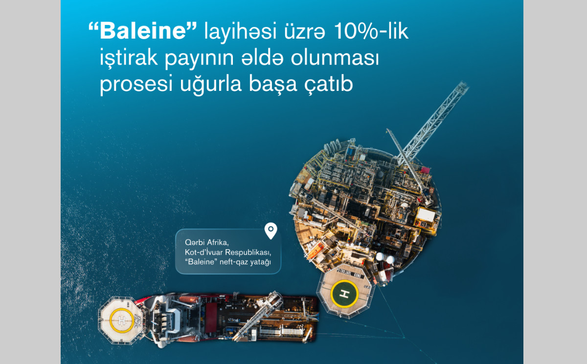 SOCAR tərəfindən “Baleine” layihəsi üzrə 10%-lik iştirak payının əldə olunması prosesi başa çatıb 