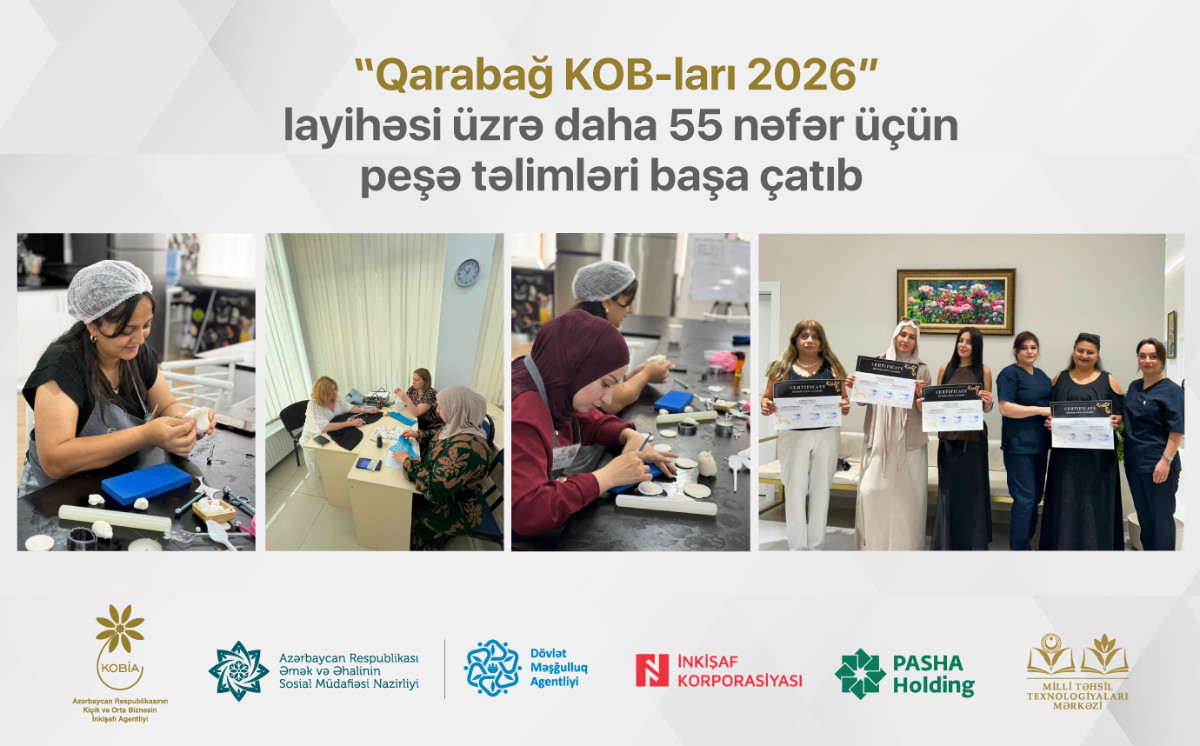 “Qarabağ KOB-ları 2026” layihəsi çərçivəsində növbəti peşə təlimləri başa çatıb 