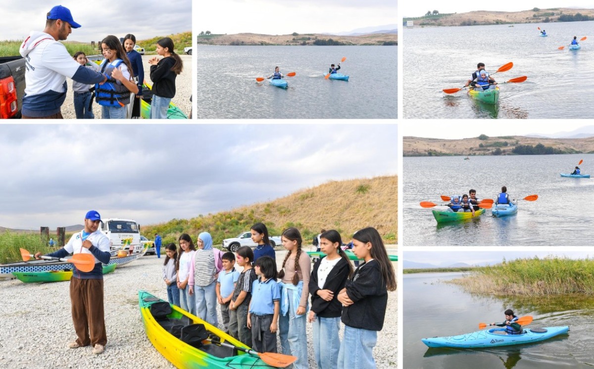 Kayaking training session held for children and teenagers at Kondalanchay Reservoir 