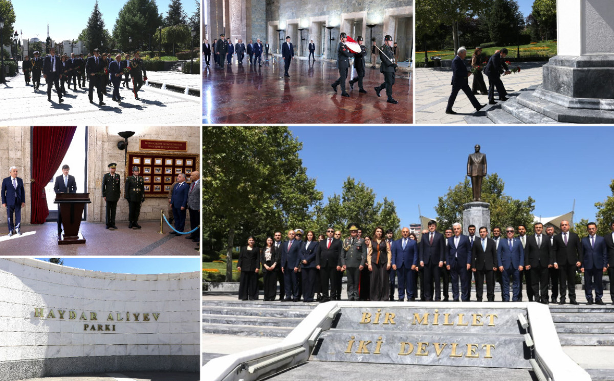 Ankarada Ulu Öndər Heydər Əliyev və Mustafa Kamal Atatürkün müqəddəs xatirəsi yad olunub 