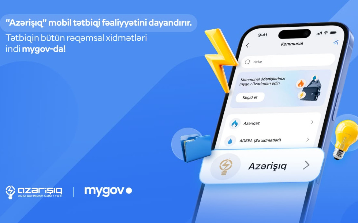 “Azərişıq” ASC-nin rəqəmsal xidmətləri “mygov” platformasına inteqrasiya edilir 