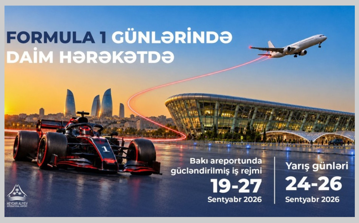 Formula 1 öncəsi Heydər Əliyev Aeroportunda gücləndirilmiş iş rejimi tətbiq olunacaq 